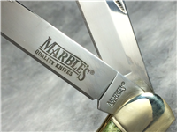 MARBLE'S QUALITY KNIVES MR188 Green Jigged Bone 2-Blade Folding Hunter Knife