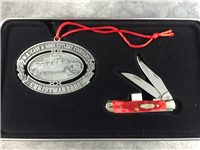 2008 Case 62154 W SS Christmas Ornament & Red Trapper