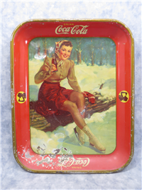 1920's, 1939 & 1941 Metal Lithograph Coca-Cola Serving Tray Lot of 3 