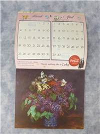 1956 Home Calendar of Wold Famous Flower Paintings Coca-Cola Advertising Calendar