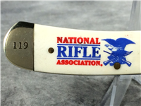 NATIONAL RIFLE ASSOCIATION NRA 2nd Amendment Smooth White Bone Trapper Knife