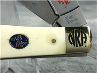 NATIONAL RIFLE ASSOCIATION NRA 2nd Amendment Smooth White Bone Trapper Knife