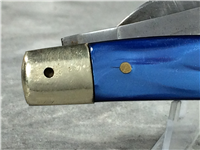 OLD RAM Solingen Steel Blue Swirl Celluloid 4-Blade 3-5/8" Congress