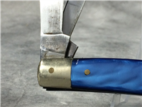 OLD RAM Solingen Steel Blue Swirl Celluloid 4-Blade 3-5/8" Congress