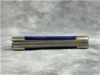 OLD RAM Solingen Steel Blue Swirl Celluloid 4-Blade 3-5/8" Congress