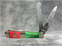 2006 CASE XX 6254 SS Green & Red Bone Christmas Trapper