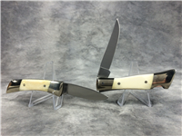 1981 I-XL SCHRADE WOSTENHOLM Scrimshaw Ship Design Limited Edition Knife Set