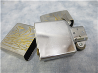 CAT TAILS Laser Engraved Silver Plate Lighter w/ Gold Inlay (Zippo, 1992)