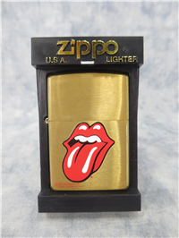 KISS Tongue Logo Brushed Brass Lighter (Zippo, 1999)