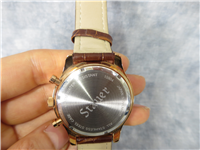 STAUER 15904 Men's FLYBOY 1916 10 ATM Rose Gold/Brown Leather Chronograph Watch