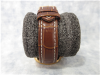 STAUER 15904 Men's FLYBOY 1916 10 ATM Rose Gold/Brown Leather Chronograph Watch