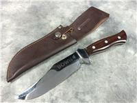 TROPHY LINE CARL SCHLIEPER Wood 11-7/8" Bowie Knife With Sheath
