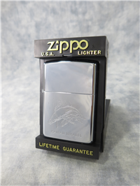 HAWAII WHALES Laser Engraved Polished Chrome Lighter (Zippo, 1992)