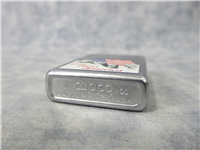 GOD BLESS AMERICA/MT. RUSHMORE/FLAGS Street Chrome Lighter (Zippo, 2001)