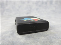 TEXAS STATE OUTLINE/FLAG Matte Black Lighter (Zippo, 1991)