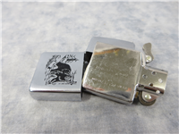 BEAR IN WOODS Brushed Chrome Lighter (Zippo, #200GA551, 1993)