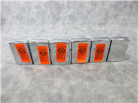 WILD WEST SERIES Laser Engraved Polished Chrome Lighter Set of 6 (Zippo, 1993)