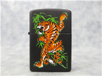 ORIENTAL TIGER Matte Black Lighter (Zippo, #218, 2004)
