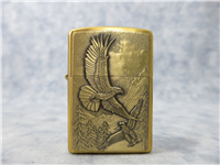 WHERE EAGLES DARE Emblem Brushed Brass Lighter (Zippo, #20854, 2005)