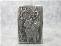 AMERICAN ELK Pewter Emblem Polished Chrome Lighter (Zippo, Barrett Smythe, #B169, 1997)
