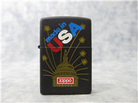 MADE IN USA/CAPITOL BUILDING Matte Black Lighter (Zippo, 1997)