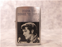 ELVIS PRESLEY/KING OF ROCK 'N ROLL Brushed Chrome Lighter (Zippo, 2000)