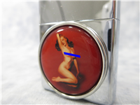 MARILYN MONROE NUDE CALENDAR PHOTO Emblem Polished Chrome Lighter (Zippo, 1997)