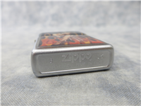 BETTIE PAGE/FLAMES Ultralite Chip Satin Chrome Lighter (Zippo, 2005)