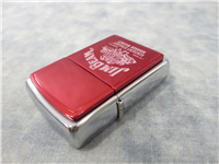 JIM BEAM Red Emblem Brushed Chrome Lighter (Zippo, 20246, 2002)