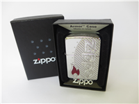 MESH/FLAME LOGO Laser Engraved Armor Case Lighter (Zippo, 24801, 2010)