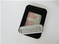 PISTOL PACKIN' PRETTY Satin Chrome Lighter (Zippo, Petty Pretty Girl Collection #647, 2001)