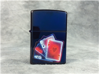 TREVCO 4 ACES Playing Cards Black Ice Lighter (Zippo 250, 2004)