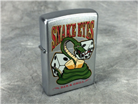 SNAKE EYES Bar & Grill Satin Chrome Lighter (Zippo 24262, 2007)