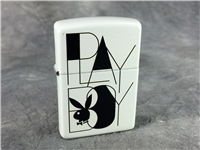 PLAYBOY BLACK & WHITE Emblem White Matte Lighter (Zippo 28268, 2012)