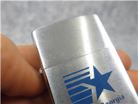 LIFE OF GEORGIA Brushed Chrome Insurance Advertising Lighter (Zippo, 1980)