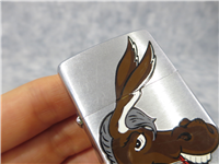 POLITICAL DONKEY & ELEPHANT Brushed Chrome Lighter Set (Zippo, 1979-1980)