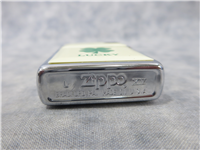 LUCKY/FOUR LEAF CLOVER Cream Ultralite Chip Polished Chrome Lighter (Zippo, 1999)