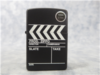 Stars of Hollywood CLAPBOARD Black Matte Lighter (Zippo, 218HW.101, 2000)