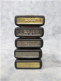 STATE QUARTERS VOL. 5 Set of Five Matte Black Lighters (Zippo, 2003)