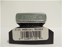 AMERICAN TRUCKER Color Printed Brushed Chrome Lighter (Zippo, 21101, 2006)