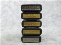 STATE QUARTERS VOL. 10 Set of Five Matte Black Lighters (Zippo, 2008)