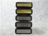 STATE QUARTERS VOL. 6 Set of Five Matte Black Lighters (Zippo, 2004)