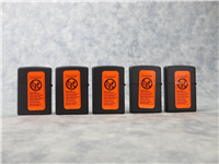 STATE QUARTERS VOL. 6 Set of Five Matte Black Lighters (Zippo, 2004)