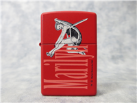 Stars of Hollywood MARILYN MONROE SITTING Red Matte Lighter (Zippo, 2001)