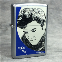 ELVIS IN SWEATER Satin Chrome Lighter (Zippo 205EP.403, 2000)