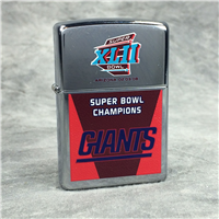 GIANTS SUPER BOWL XLII Polished Chrome Lighter (Zippo 24415, 2008)