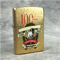 REMINGTON 100TH ANNIVERSARY Limited Ed. Gold Street Finish Lighter (Zippo 20963, 2005)