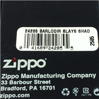 KIT RAE BARLODIR SLAYS SHADOW Black Matte Lighter (Zippo 24285, 2007)