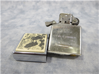 SCRIMSHAW EAGLE FLYING Brushed Chrome Lighter (Zippo, #287, 2002)