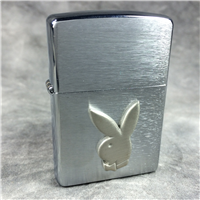 PLAYBOY BUNNY Logo Emblem Brushed Chrome Lighter (Zippo 200PB.110, 2005)